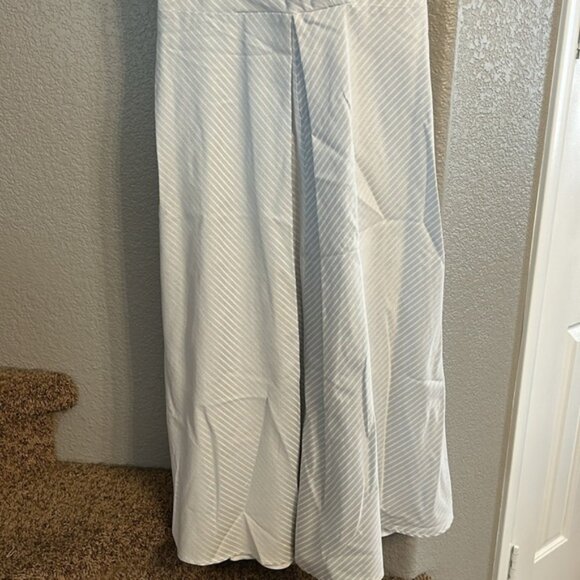 Talbots Women’s (M) Blue White Striped Vintage Sleeveless Midi Length Dress - Picture 4 of 8